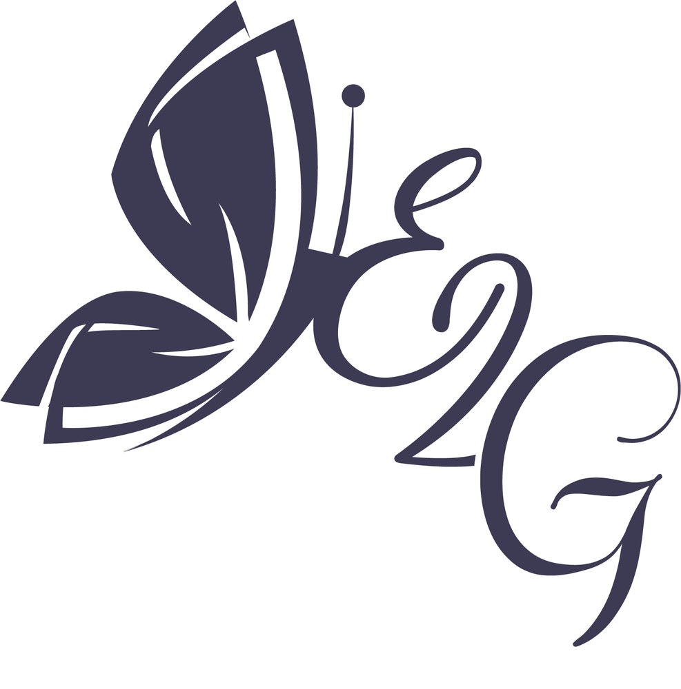 Essentials 2 Grief Transformation logo: a butterfly forming the letters E, 2 and G.